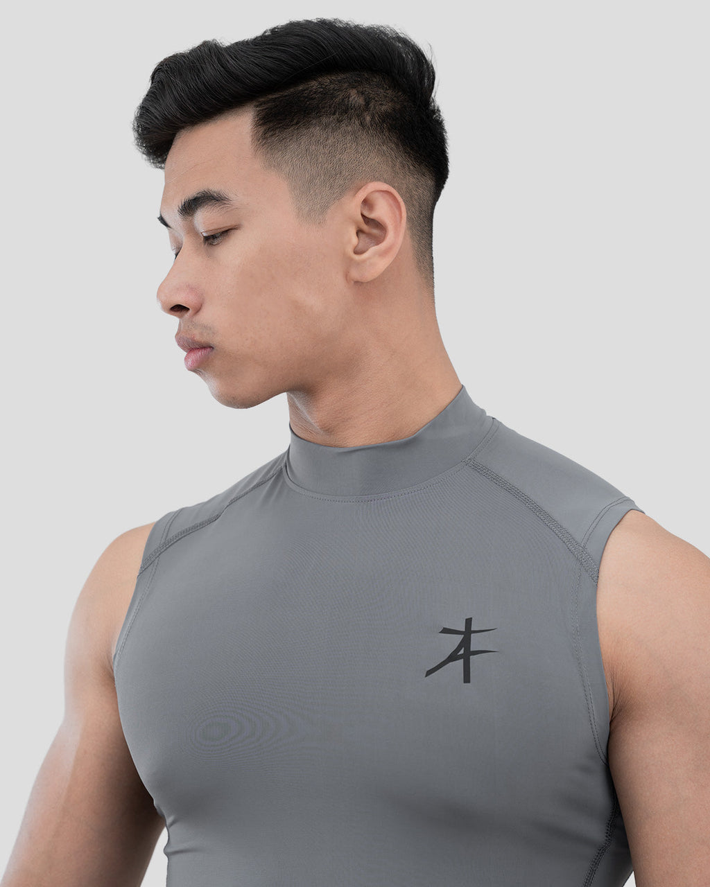 Hustle High Neck Compression Tank