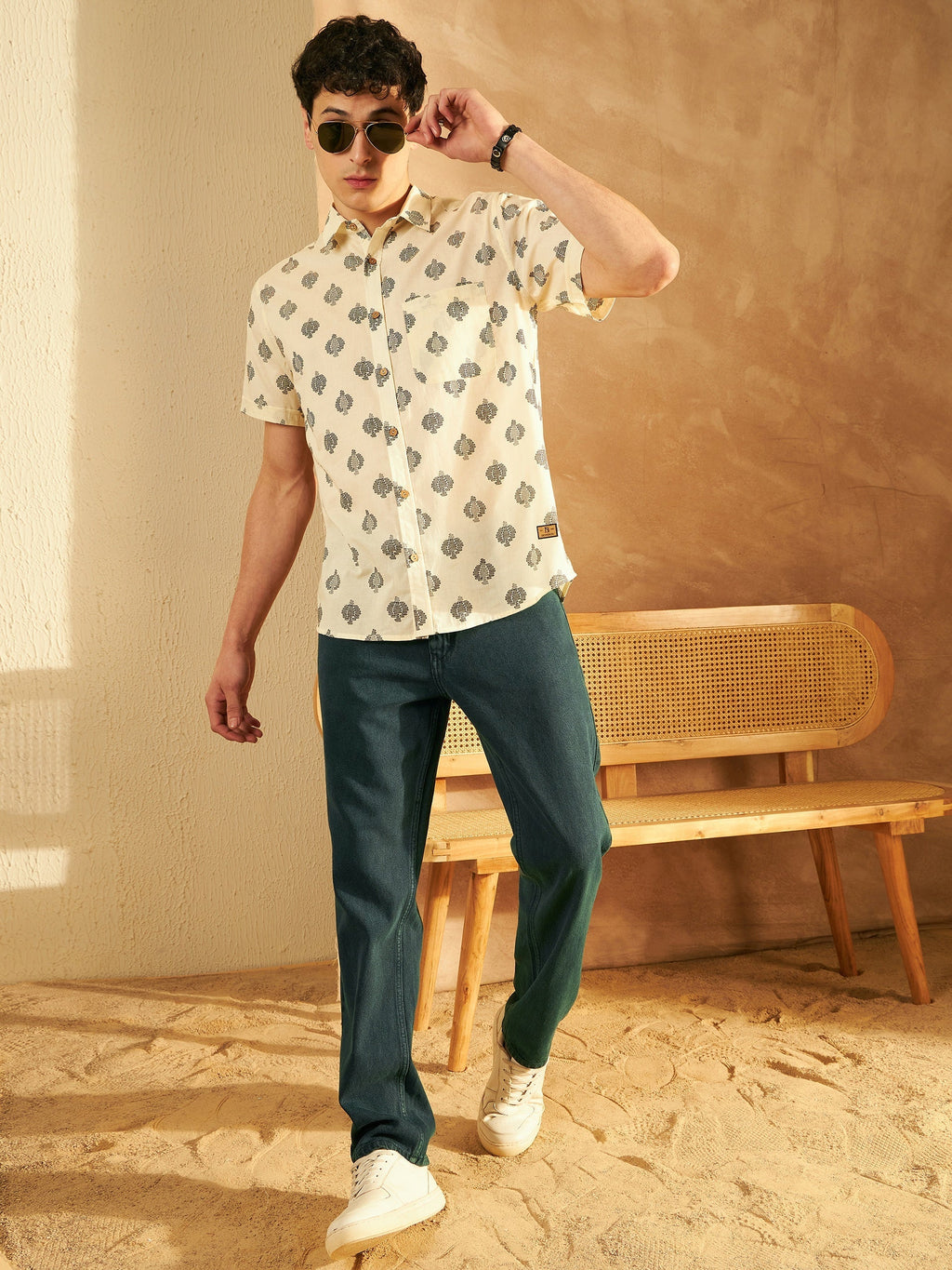 Green Baggy Korean Jeans