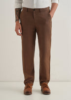 Chestnut Brown Linen Pant