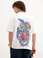 Oversized Back Printed T-Shirt | Off White