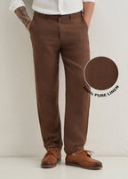 Chestnut Brown Linen Pant