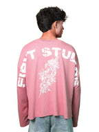 FIRVT SWORD DUSTY PINK WAFFLE T-SHIRT