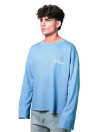 FIRVT STUDIO BLUE WAFFLE T-SHIRT
