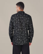 Charcoal Abstract Digital Print 100% Polyester Shirt