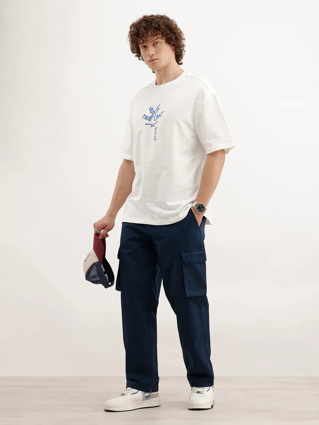 Oversized Back Printed T-Shirt | Off White