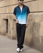 Dark Navy Ombre Shirt 100% Cotton