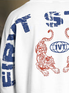 TWIN TIGERS WAFFLE WHITE T-SHIRT