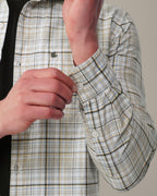 Multicolor Plaid Linen Plus Cotton Blend Shirt