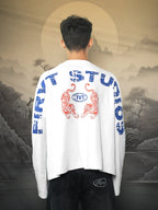 TWIN TIGERS WAFFLE WHITE T-SHIRT