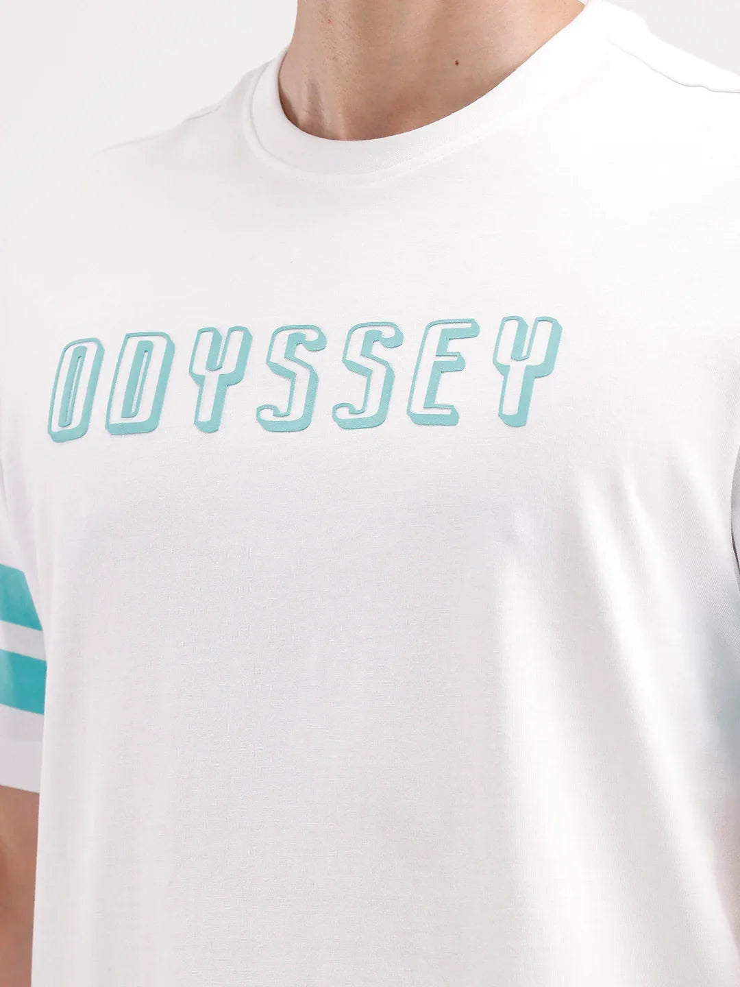 Oversized Placement Printed T-Shirt | White