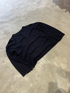 BLACK HENLEY WAFFLE