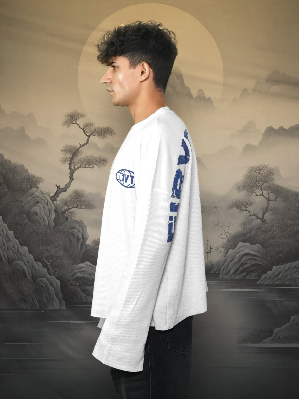 TWIN TIGERS WAFFLE WHITE T-SHIRT