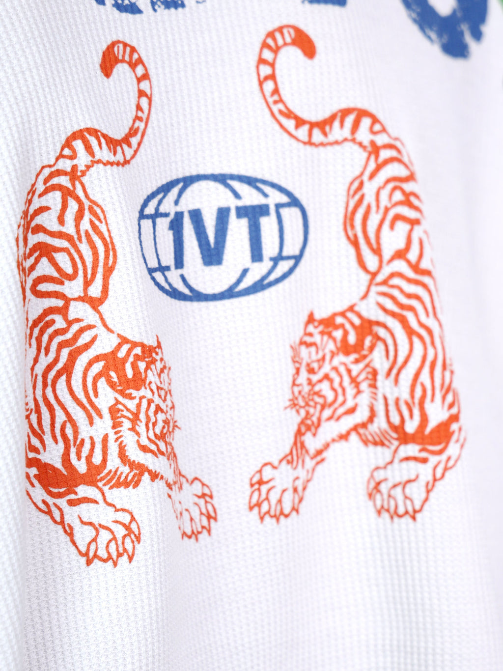 TWIN TIGERS WAFFLE WHITE T-SHIRT