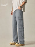 Grey Korean Cargo Jeans