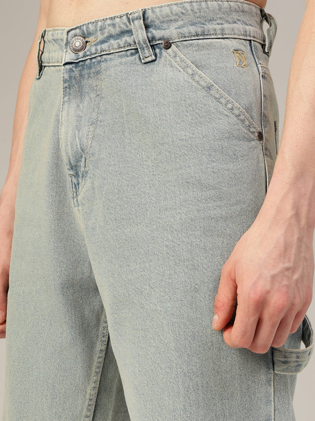 Light Blue Baggy Fit Carpenter Jeans