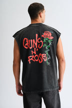 Black Guns N Roses Oversized Tank