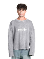 WASHED GREY SWORD WAFFLE T-SHIRT