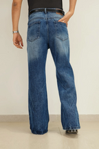 Space Matter Blue Bootcut Jeans