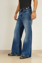 Space Matter Blue Bootcut Jeans