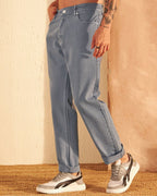 Grey Straight Fit Jeans